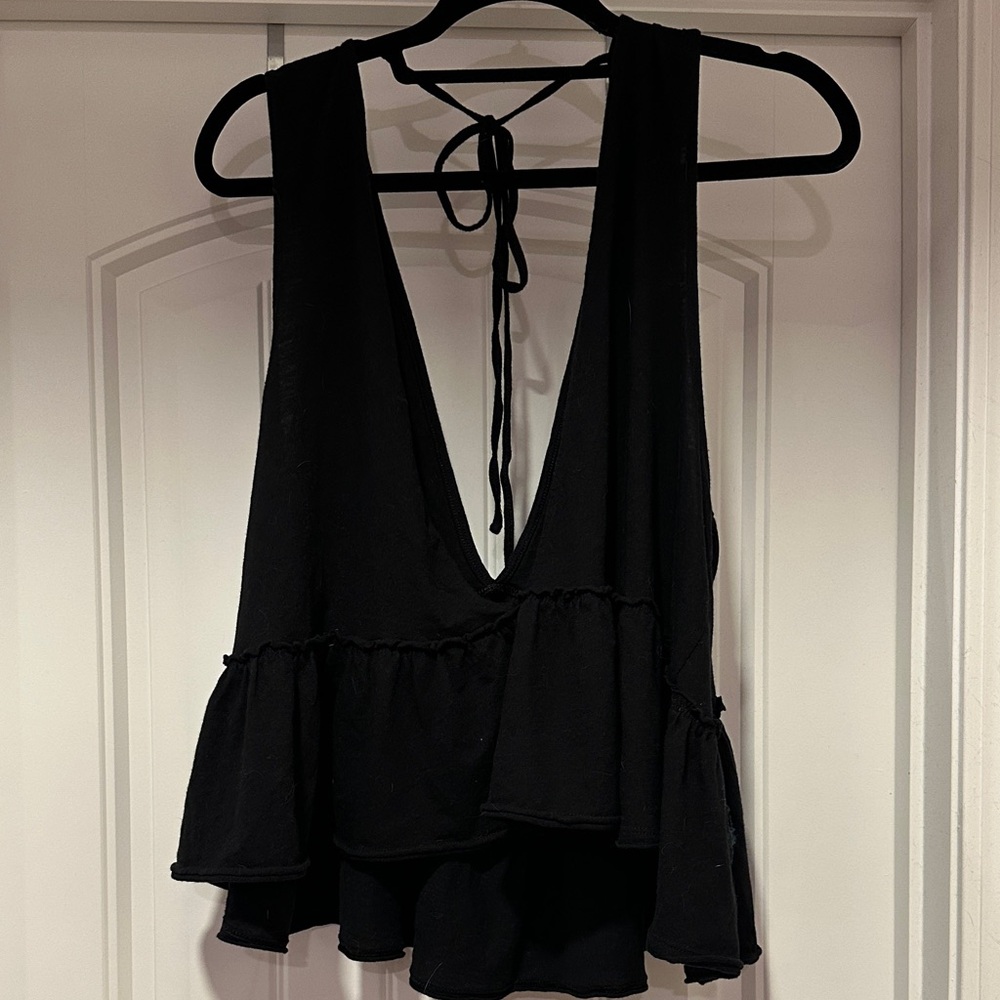 American Eagle Outfitters Black Sleeveless Top